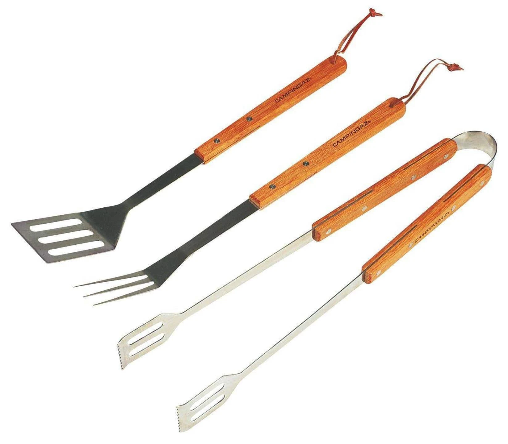 Set pinza, forchettone e spatole con manico in legno - Campingaz - Immagine 1