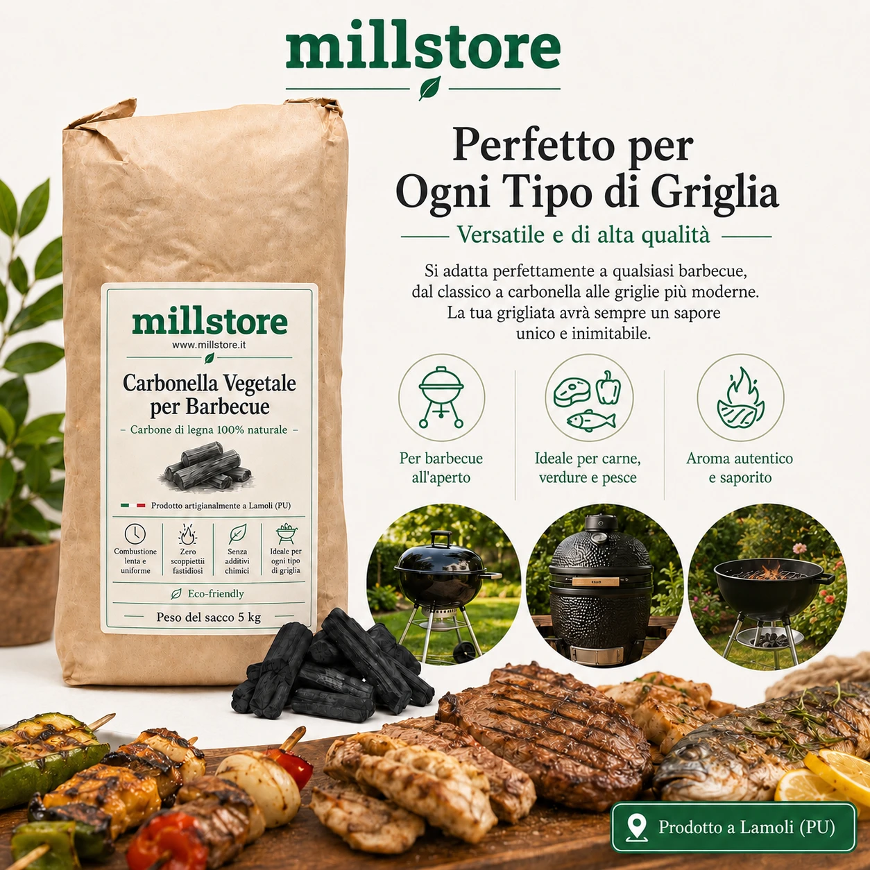 Carbonella per Barbecue Vegetale prodotta artigianalmente - Immagine 6