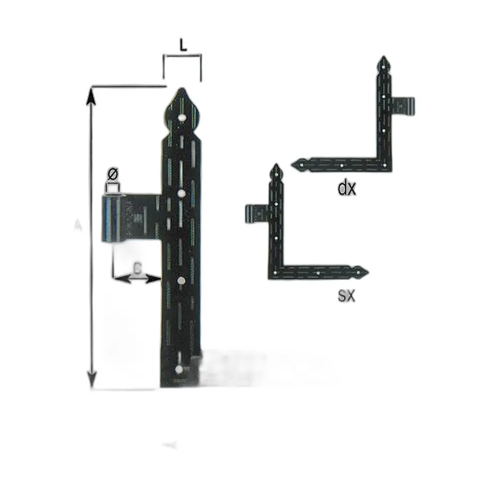 Angolo rigato a.500 – Ø 12 mm × Lungh. 30 mm × A 250 - Immagine 1