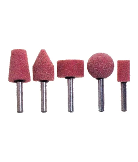 Assortimento mole abrasive su perno in corindone rosa - Immagine 1