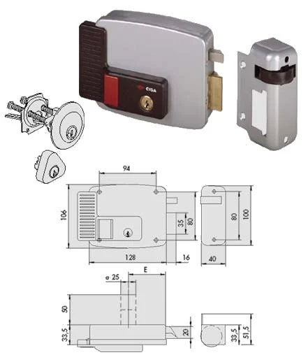 Elettroserratura da applicare a cilindro cisa 11630 - Immagine 1