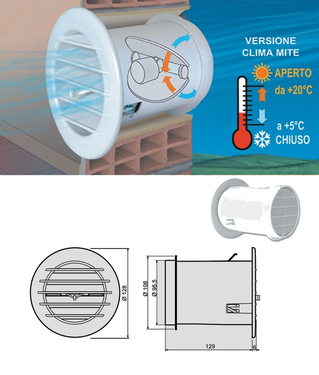 Griglia per ventilazione automatica - Immagine 1