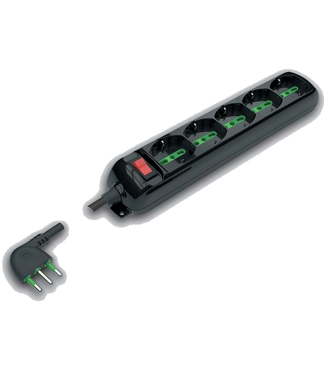 Multipresa bipasso/schuko con interruttore - Immagine 1