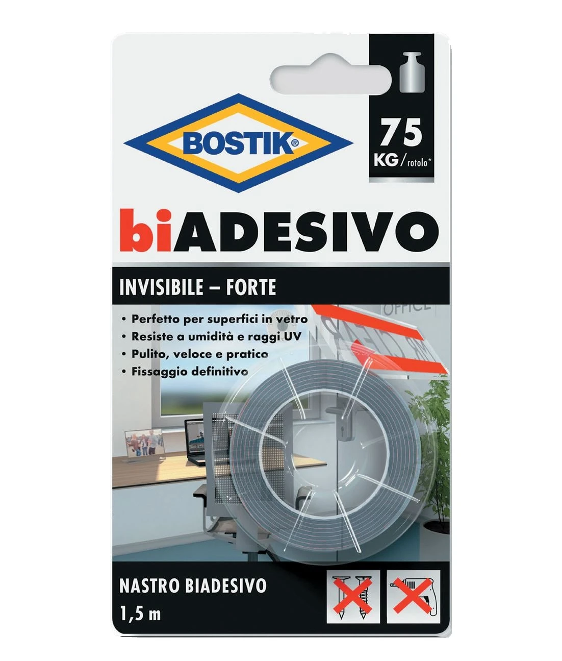 Nastro bostik biadesivo forte - invisibile - Immagine 1