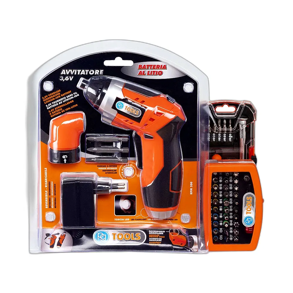 Pg 37nt-1 avvitatore batteria litio + 32 inserti - Immagine 1