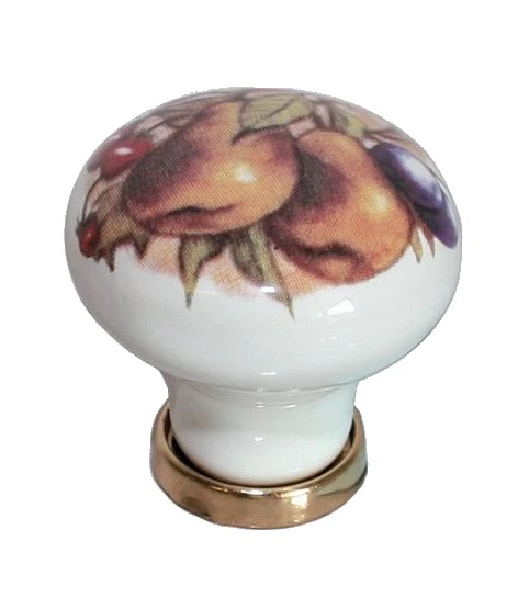 Pomolo tondo ceramica – Bi/Or Frutta Mm25 - Immagine 1