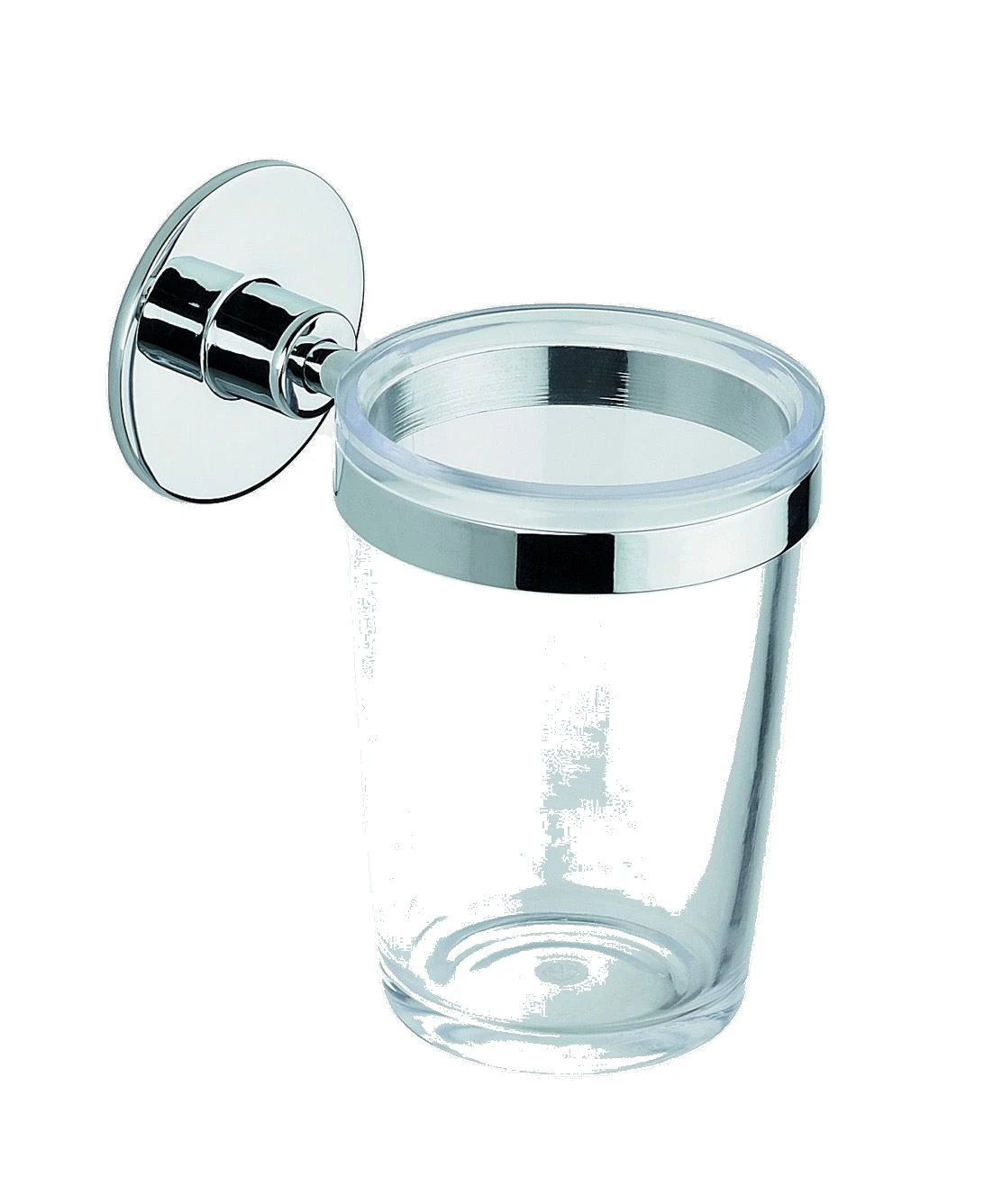 Portaspazzolini inox "wind" con bicchiere - Immagine 1