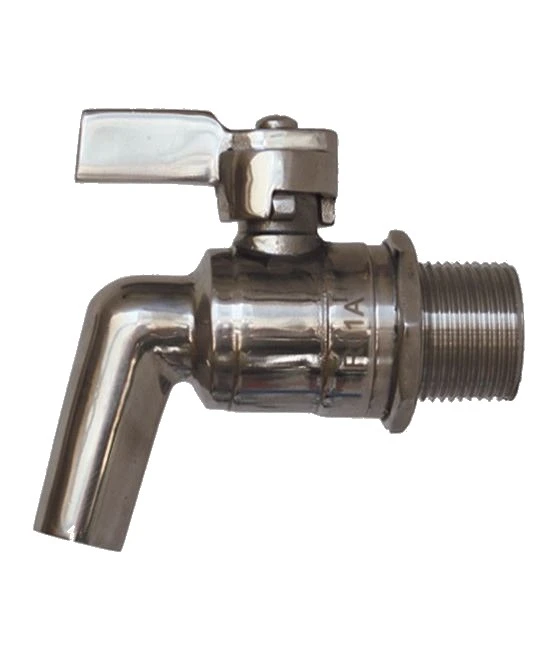 Rubinetto inox fisso per contenitore enologico - Immagine 1