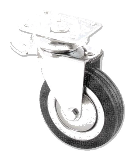 Ruota base girevole con freno a.155 - Immagine 1