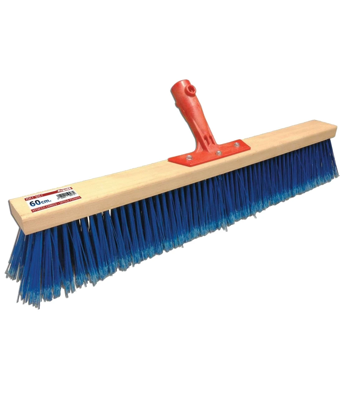 Scopa industriale extra piumata blu senza manico - Immagine 1