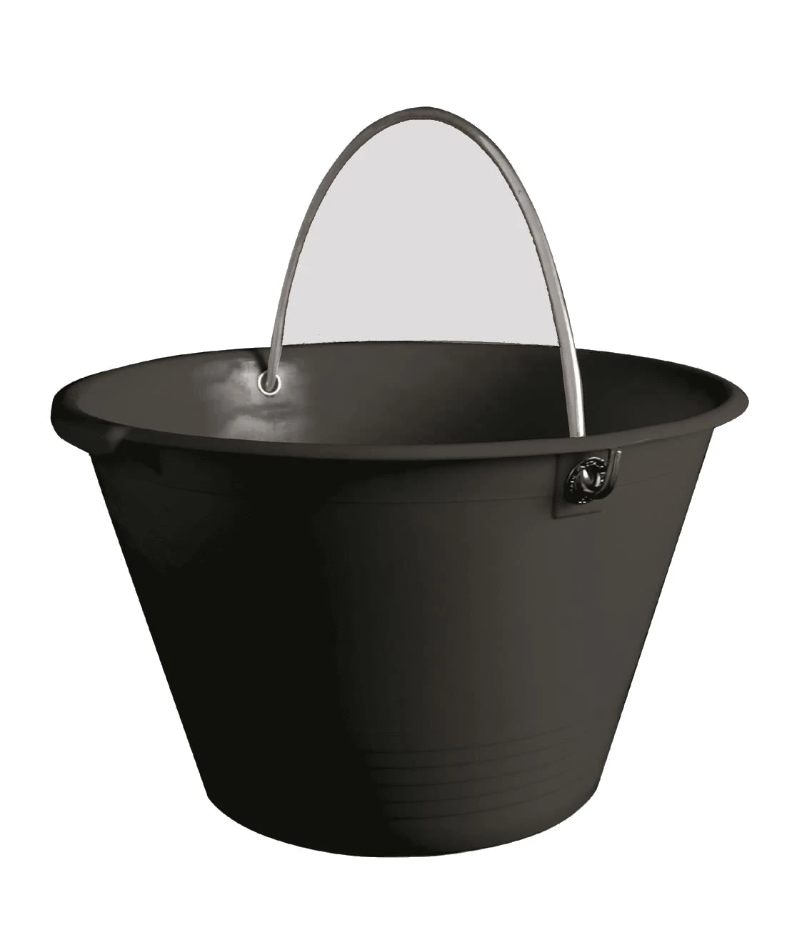Secchio muratore plastica nero - Immagine 1