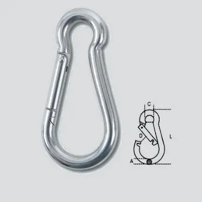 Moschettone acciaio inox a.8274 - Immagine 1