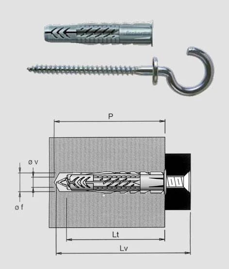 Tassello universale c/occhiolo ux r fischer - Immagine 1
