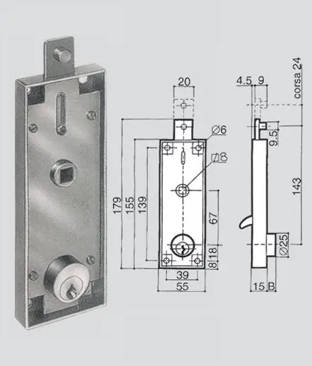 Serratura prefer per porte basculanti - Immagine 1