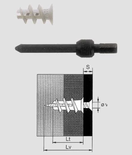 Tassello nylon per cartongesso fischer gk - Immagine 1
