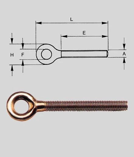 Vite ad occhio per tasselli in acciaio zincato - Immagine 1