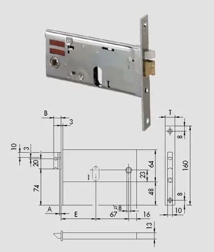 Elettroserratura da infilare a cilindro per fasce cisa 14510 - Immagine 1