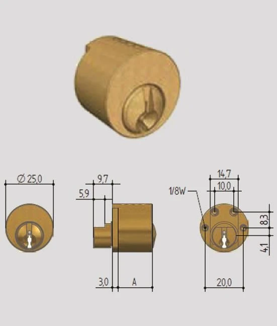 Cilindro prefer tondo 6812 - Immagine 1
