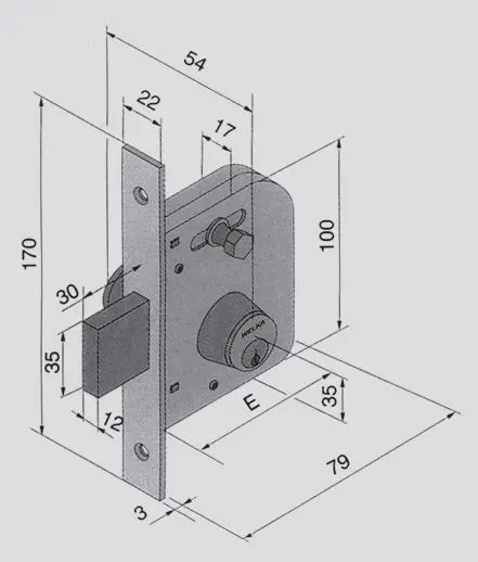 Serratura welka per cancelletti in ferro - Immagine 1