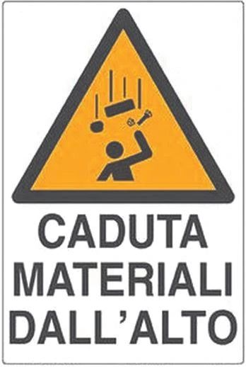 Cartello "caduta materiali dall'alto" - Immagine 1