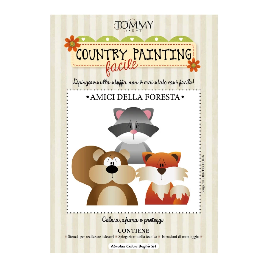 Stencil Country Painting Amici della Foresta