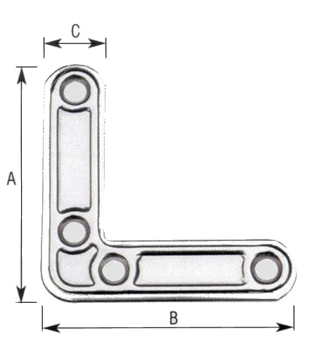Angolo rinforzo leggero stampato a.153