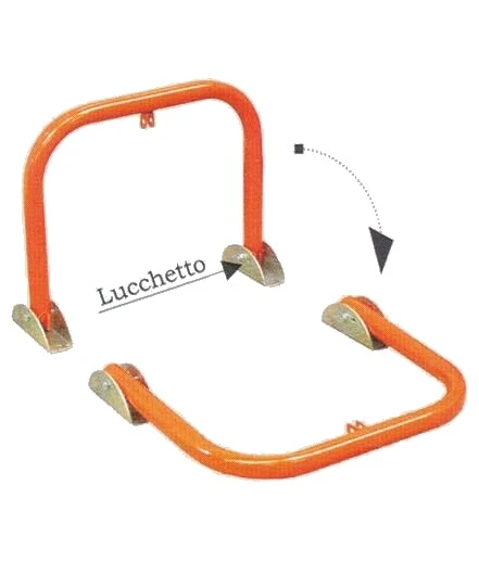 Archetto antisosta verniciato rosso a.510/a