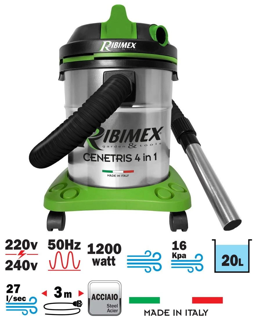 Aspiracenere polvere e liquidi cenetris 4in1