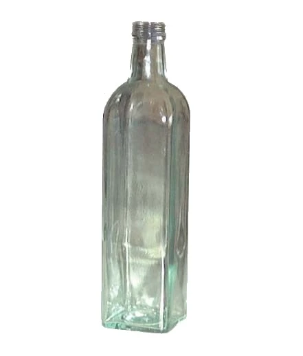 Bottiglia olio quadrata senza tappo
