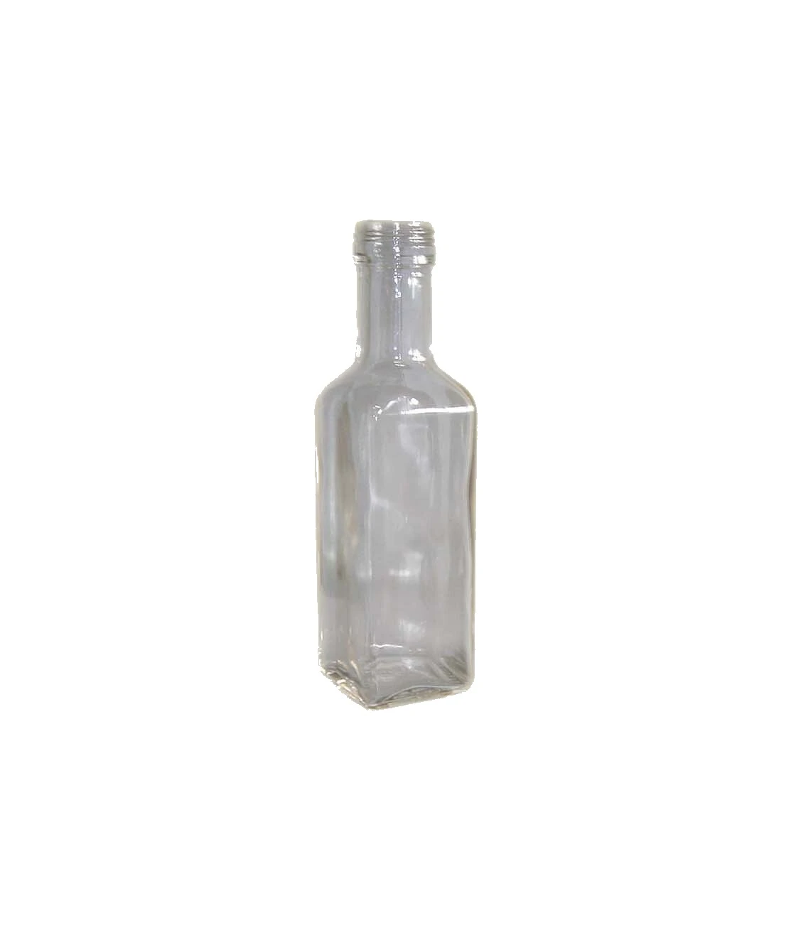 Bottiglia olio quadrata senza tappo