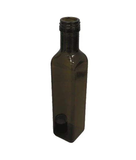 Bottiglia olio quadrata senza tappo