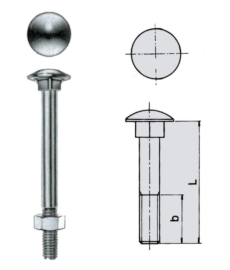 Bullone ttde zincato bianco uni 5732