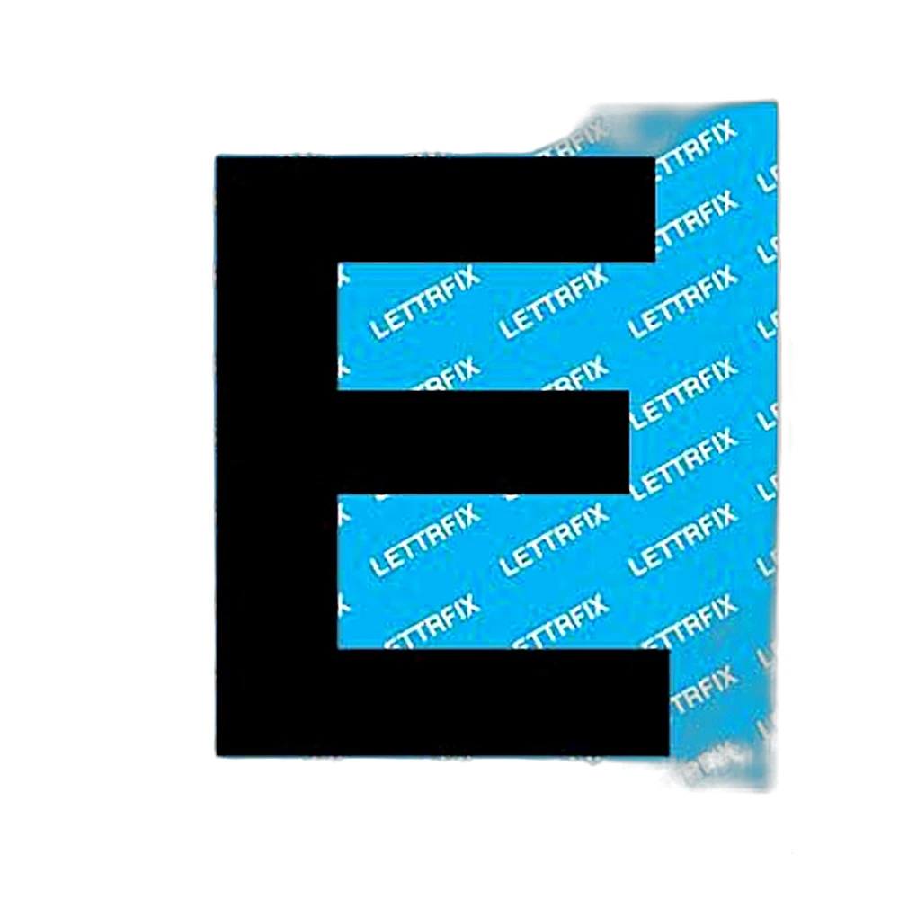 Carattere adesivo "e"