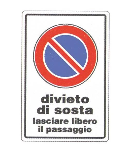 Cartello divieto sosta