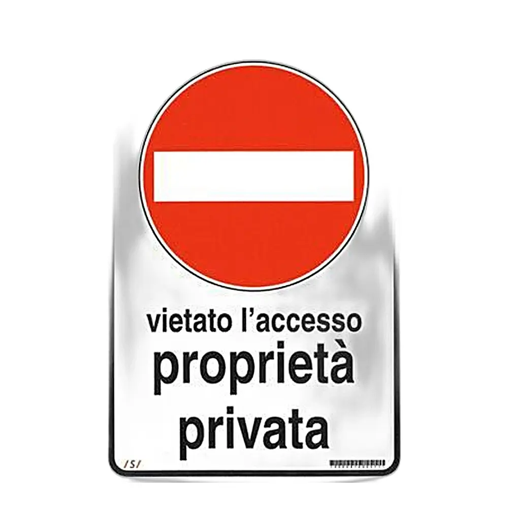 Cartello proprietà privata vietato accesso