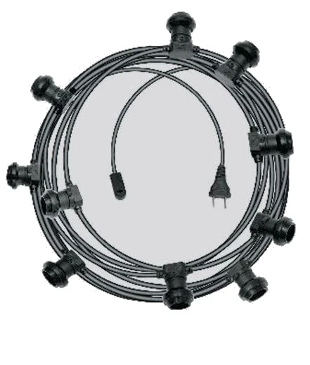 Cavo luci con portalampade