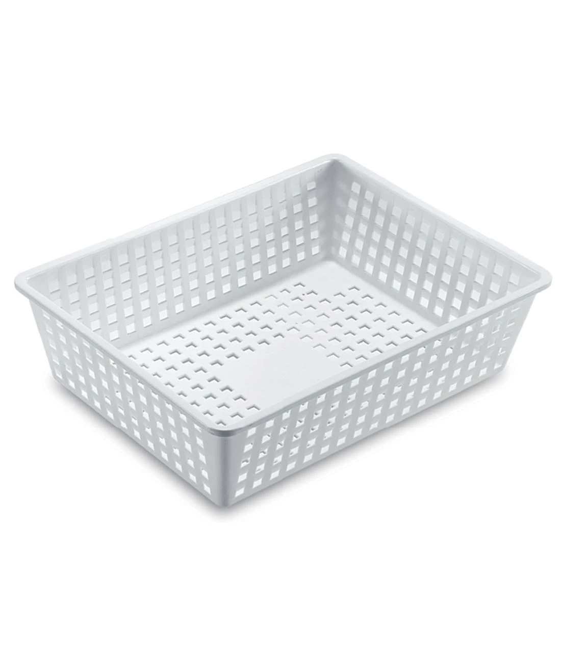 Cesta rettangolare forata giganplast – Colore: bianco