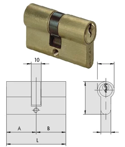 Cilindro doppio a profilo europeo logo line cisa 08011