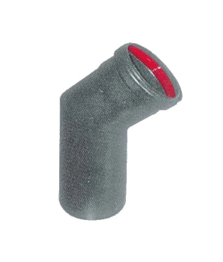 Curva aperta 45° porcellanata per stufe pellet