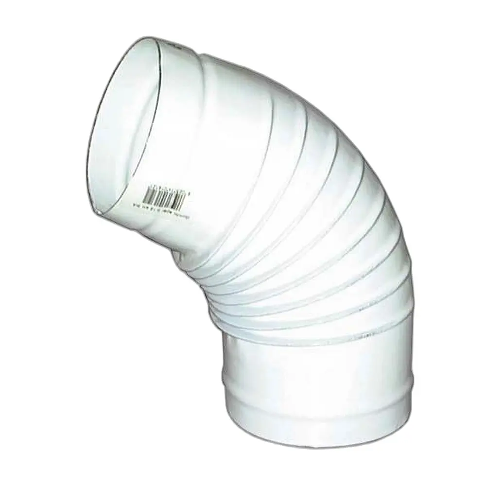 Curva aperta con bordo antiovalizzante lamiera porcellanata bianca