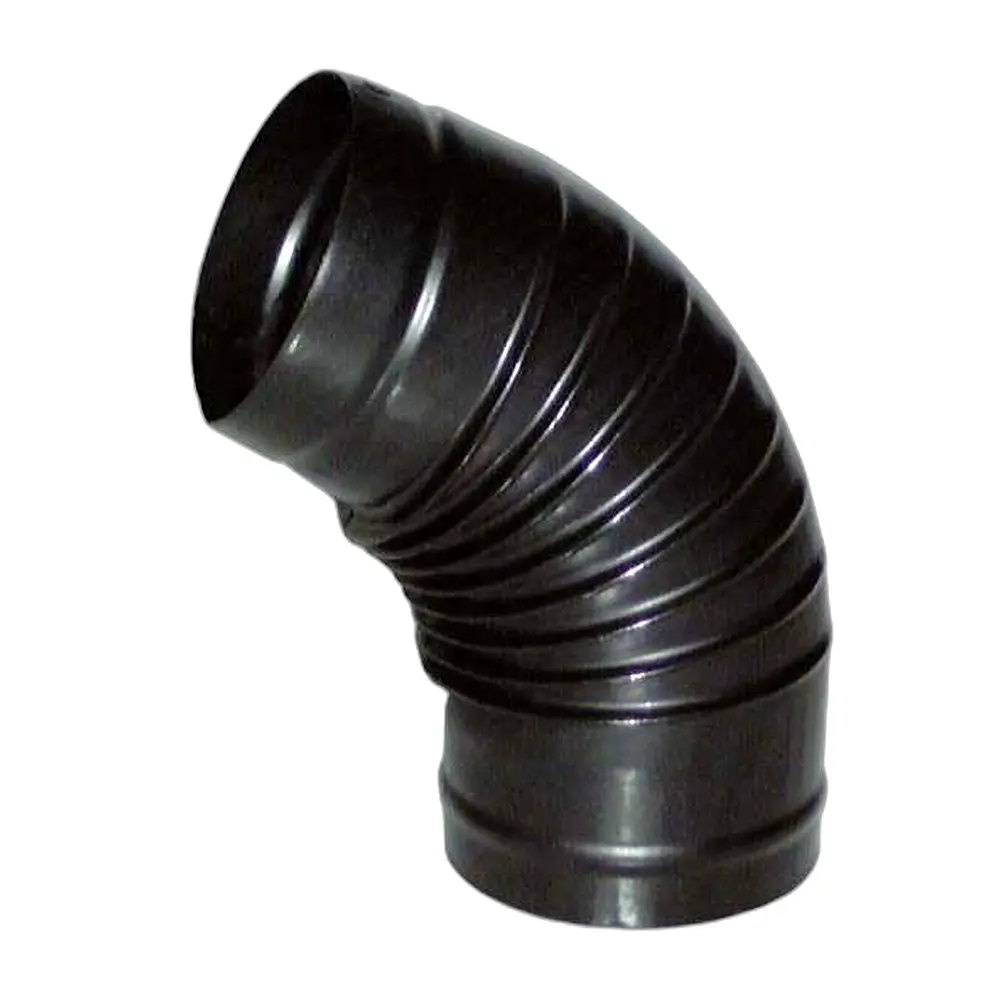 Curva aperta con bordo antiovalizzante lamiera porcellanata nera opaca