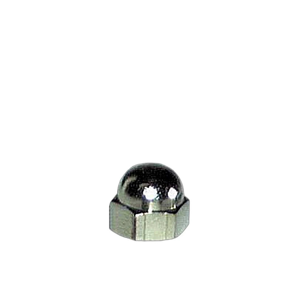 Dado esagonale cieco tornito in ottone nichelato