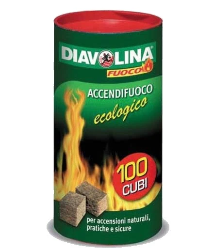 Diavolina accendifuoco natura 100 cubi