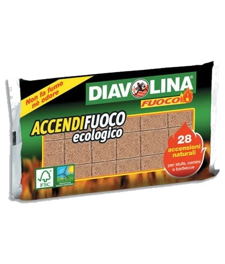 Diavolina accendifuoco natura 28 cubi