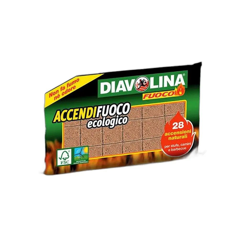 Diavolina accendifuoco natura 28 cubi