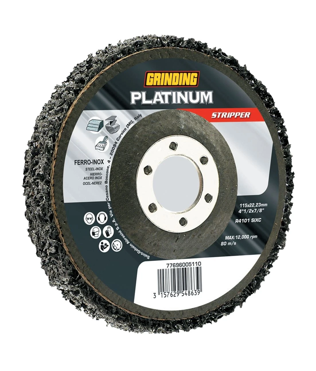 Disco grinding platinum stripper