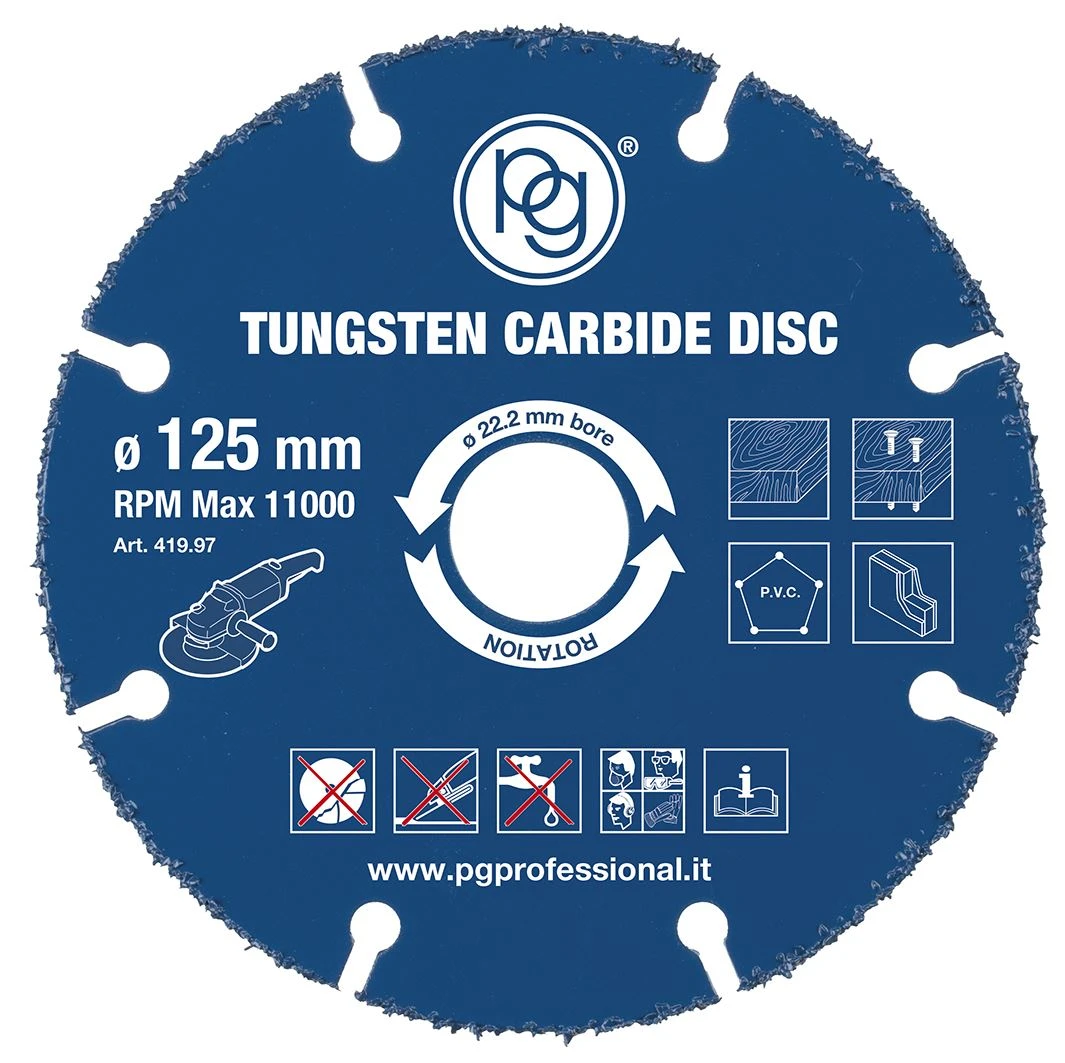 Disco taglio per smerigliatrice pg