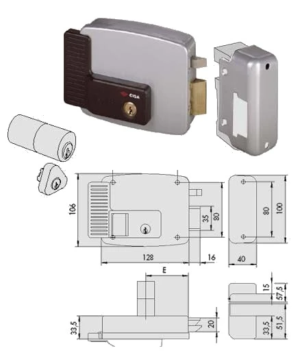 Elettroserratura da applicare a cilindro cisa 11921 – Art. 11921 60 3