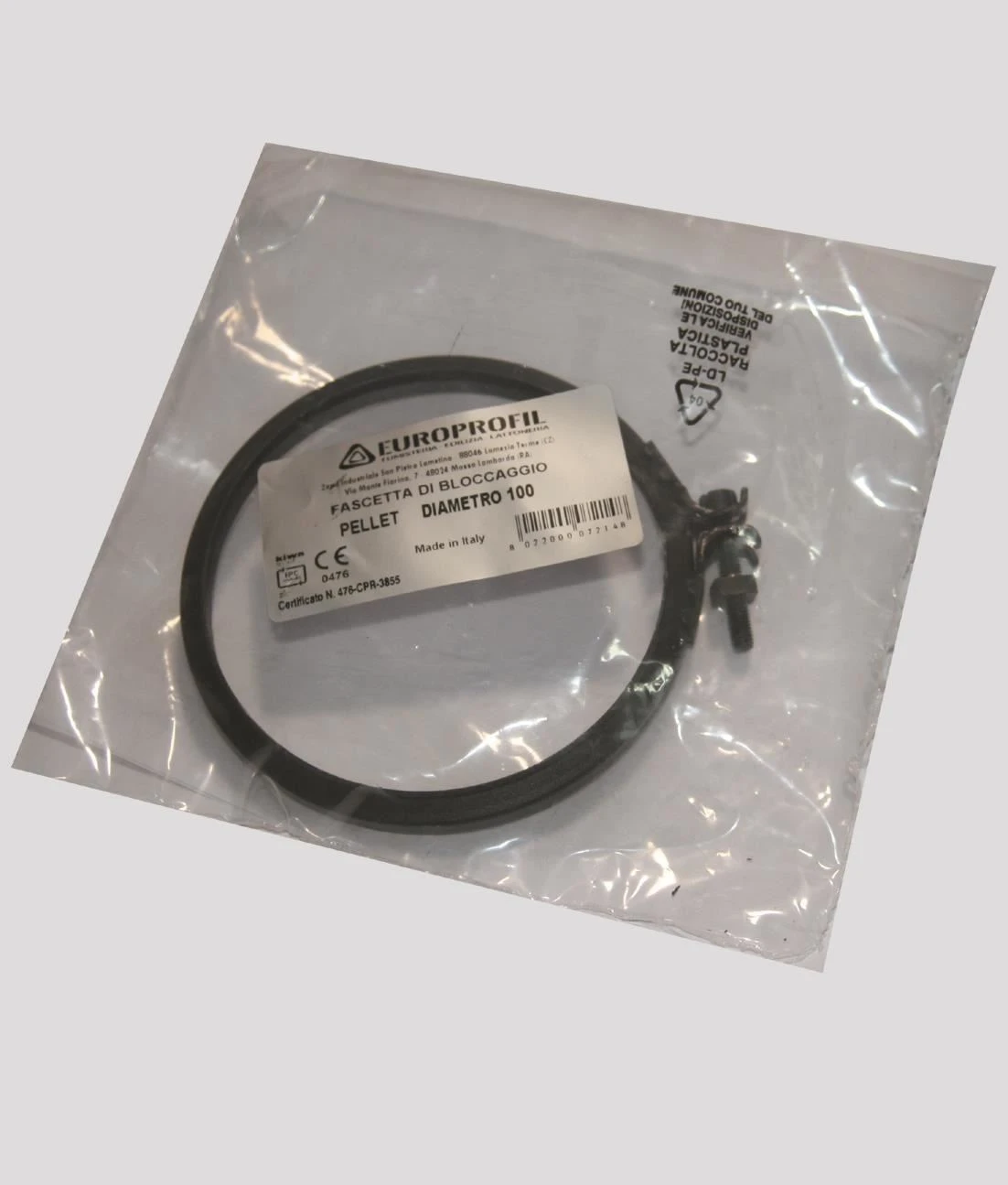 Fascetta stringitubo pellet nero