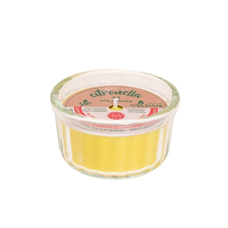 Fiaccola citronella vasetto in vetro